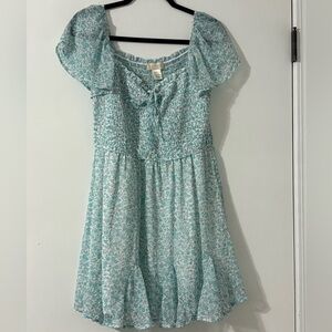 Altar'd State Light Blue Floral babydoll Dress